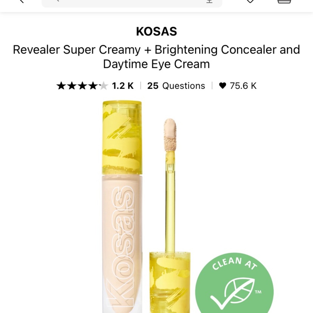 Kosas Revealer Concealer
Concealer Eye Cream NWOT